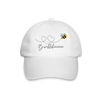 Bumblebee Liebe - Baseballkappe - Weiß/Weiß - Vorne
