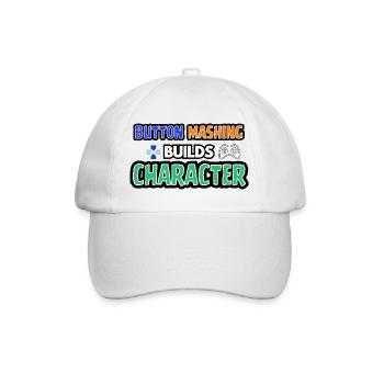 Button-Mashing baut einen Charakter auf - Baseballkappe - Weiß/Weiß - Vorne