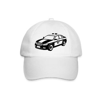 Polizei-Muscle-Car-Notfall - Baseballkappe - Weiß/Weiß - Vorne