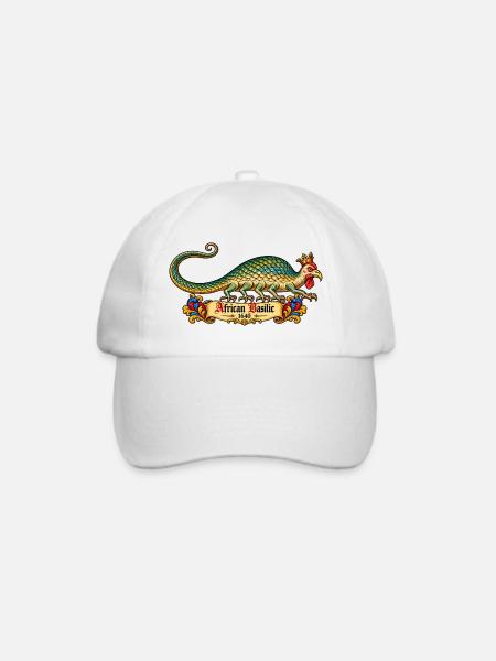 Afrikanischer Basilisk (1640) - Baseballkappe - Weiß/Weiß