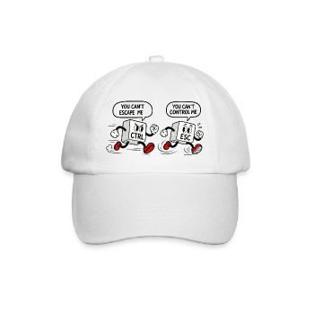Geek Humor CTRL vs ESC - Baseballkappe - Weiß/Weiß - Vorne