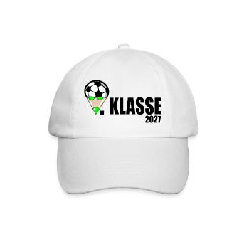 Schulkind 1. Klasse Fußball - Baseballkappe - Weiß/Weiß - Vorne