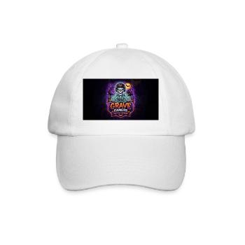 Grave Gamers Neon Skull - Baseballkappe - Weiß/Weiß - Vorne