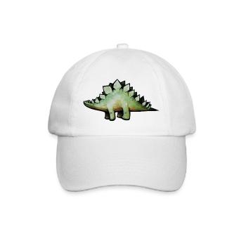 Smaragd-Stego in Aquarell - Baseballkappe - Weiß/Weiß - Vorne