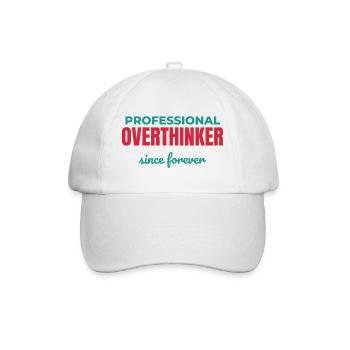 Overthinker Pro - Baseballkappe - Weiß/Weiß - Vorne
