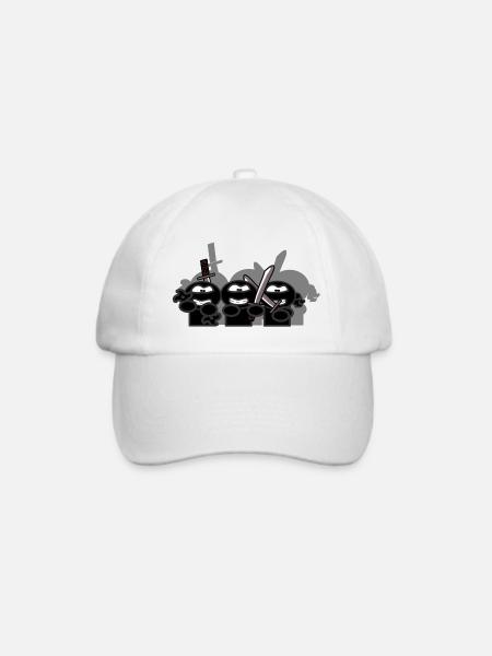 ninjas - Baseballkappe - Weiß/Weiß