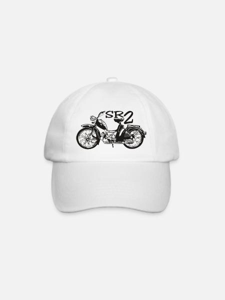 Simson SR2 - Baseballkappe - Weiß/Weiß