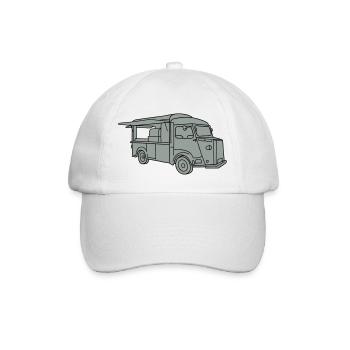 Imbisswagen Foodtruck 2 - Baseballkappe - Weiß/Weiß - Vorne