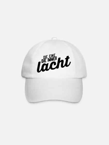 Die eine die immer lacht - Baseballkappe - Weiß/Weiß
