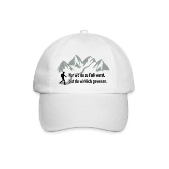 Nur wo du zu Fuß warst - Baseballkappe - Weiß/Weiß - Vorne