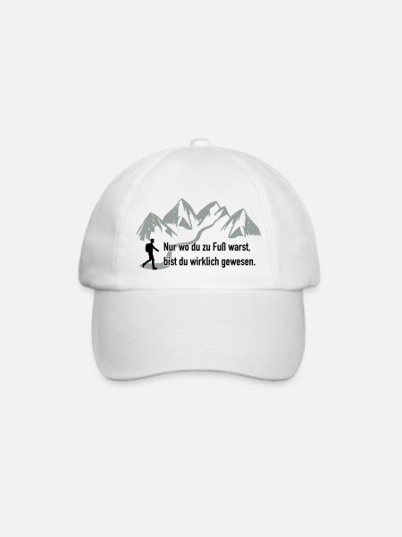 Nur wo du zu Fuß warst - Baseballkappe - Weiß/Weiß