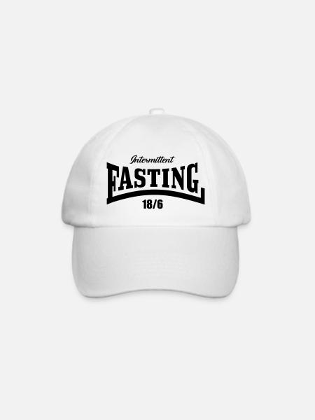Intermittent Fasting 18 6 - Baseballkappe - Weiß/Weiß