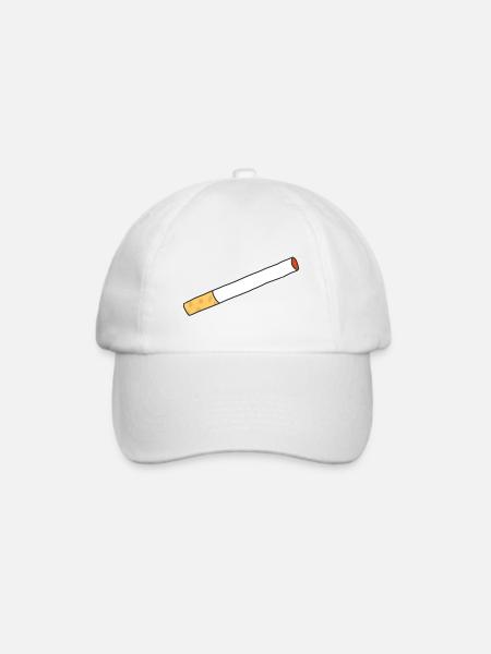 Zigarrette - Baseballkappe - Weiß/Weiß