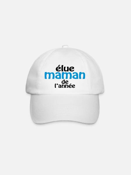 Maman de l'année (2c) - Baseballkappe - Weiß/Weiß