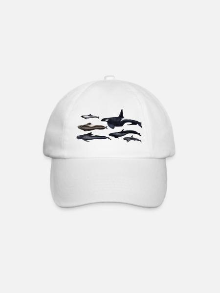 Blackfish - Orcas - Calderones - Grindwal - Baseballkappe - Weiß/Weiß