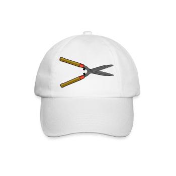 heckenschere strauecher buesche garten pflanzen - Baseballkappe - Weiß/Weiß - Vorne