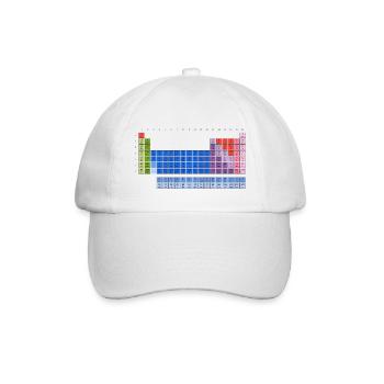 Periodensystem der Elemente (PSE) Periodic Table - Baseballkappe - Weiß/Weiß - Vorne