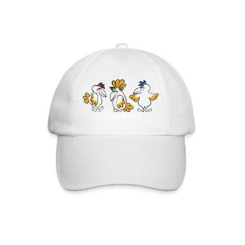 Schräge Vögel - Baseballkappe - Weiß/Weiß - Vorne