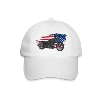 custom bike usa - Baseballkappe - Weiß/Weiß - Vorne