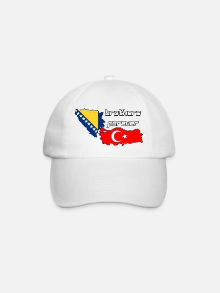 Bosnia & Turkey - Baseballkappe - Weiß/Weiß