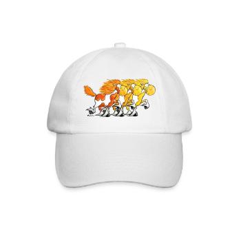 Islandpferde, Icelandic Horses, Isländer, Tölt - Baseballkappe - Weiß/Weiß - Vorne