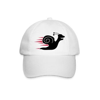 Fast Snail - Baseballkappe - Weiß/Weiß - Vorne