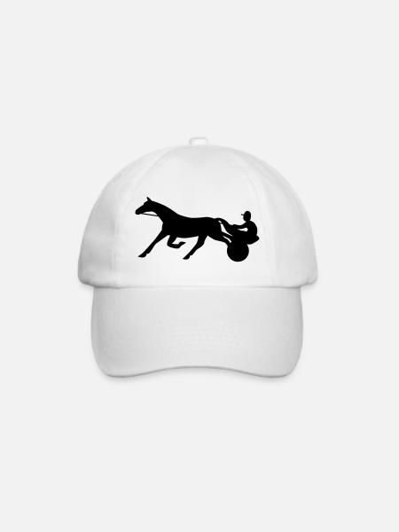 Harness Racing - Baseballkappe - Weiß/Weiß