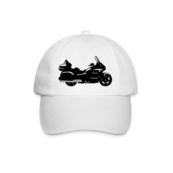 goldwing gt motorrad zeichnung - Baseballkappe - Weiß/Weiß - Vorne