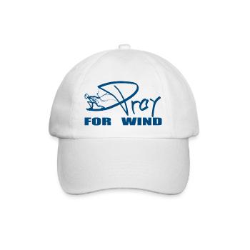 PRAY FOR WIND blau - Baseballkappe - Weiß/Weiß - Vorne