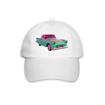 Altes Auto / Oldtimer - Baseballkappe - Weiß/Weiß - Vorne