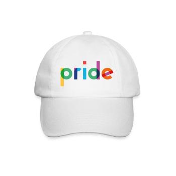 Pride - Rainbow Typography - Baseballkappe - Weiß/Weiß - Vorne