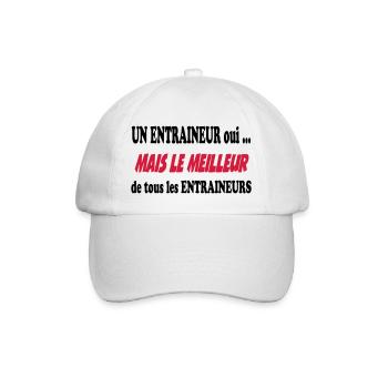 Un entraineur oui ... - Baseballkappe - Weiß/Weiß - Vorne