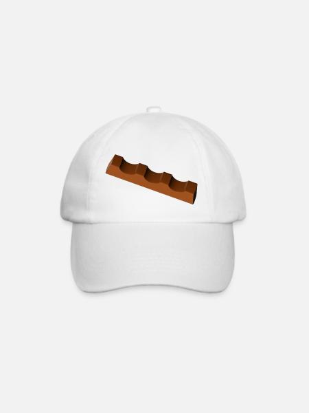 Schokoriegel - Baseballkappe - Weiß/Weiß