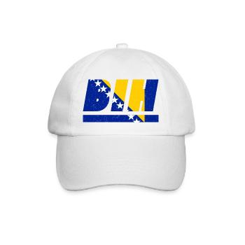 Bosnien und Herzegowina Fahne Flagge BIH - Baseballkappe - Weiß/Weiß - Vorne