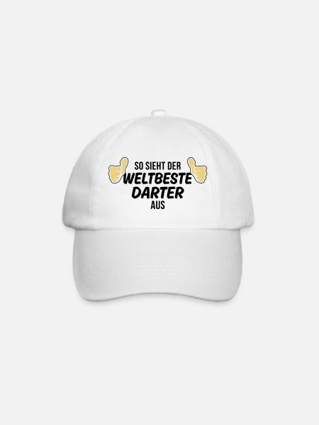 der weltbeste darter - Baseballkappe - Weiß/Weiß