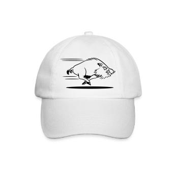 wildschwein gefährlich rennen - Baseballkappe - Weiß/Weiß - Vorne