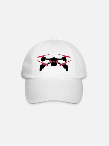 Drohne - Baseballkappe - Weiß/Weiß