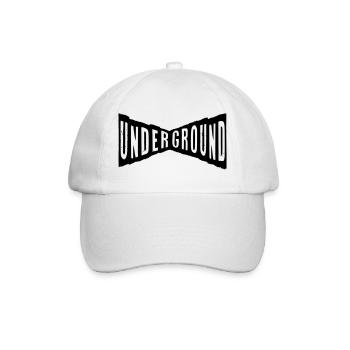underground gangster like a boss krass cool - Baseballkappe - Weiß/Weiß - Vorne