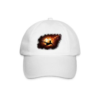 Fußball Spiel Europameisterschaft Geschenk - Baseballkappe - Weiß/Weiß - Vorne