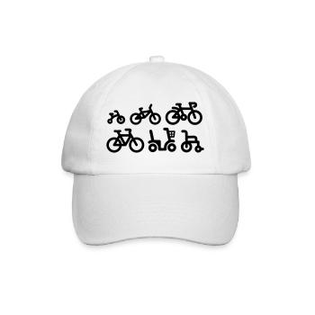 Evolution Fahrradrennen Radfahren Fahrradrennen - Baseballkappe - Weiß/Weiß - Vorne