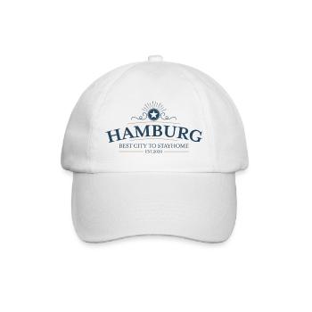 Hamburg - Baseballkappe - Weiß/Weiß - Vorne