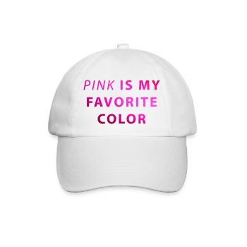 Pink ist meine Lieblingsfarbe - Baseballkappe - Weiß/Weiß - Vorne