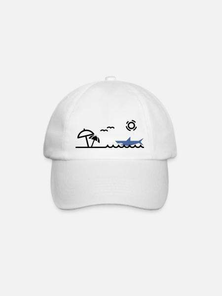 Shark - Baseballkappe - Weiß/Weiß