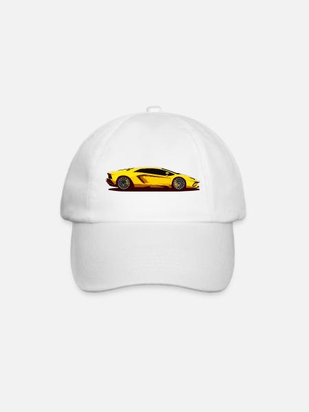 Sportauto Sportwagen Auto - Baseballkappe - Weiß/Weiß