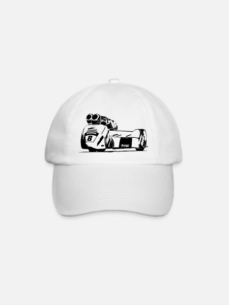 Sidecar Race - Seitenwagen Rennen - Sidecar Racing - Baseballkappe - Weiß/Weiß