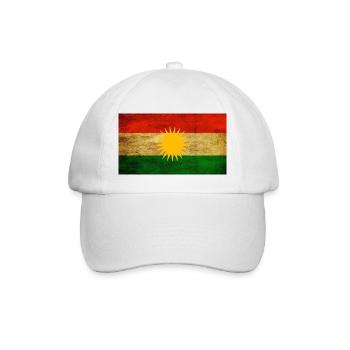 Kurdistan - Baseballkappe - Weiß/Weiß - Vorne