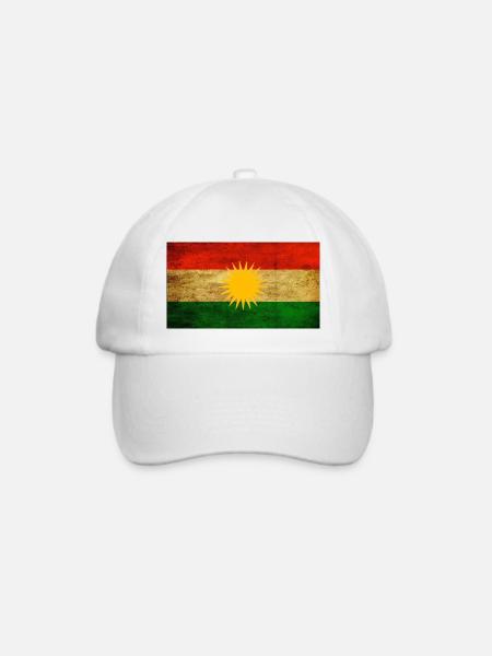 Kurdistan - Baseballkappe - Weiß/Weiß