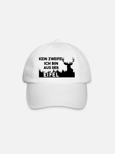 Kein Zweifel ich bin aus der Eifel mit Hirsch - Baseballkappe - Weiß/Weiß