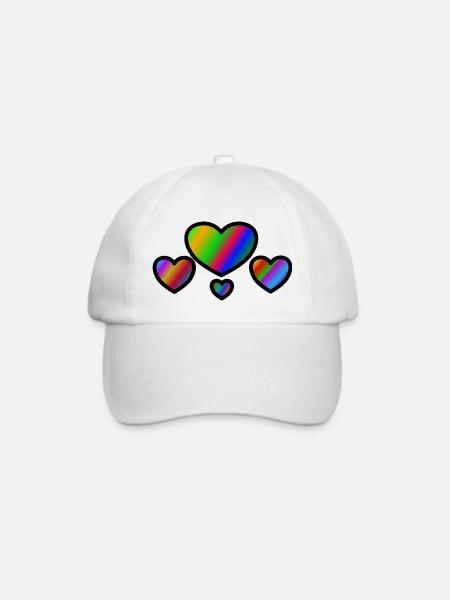 hearts - Baseballkappe - Weiß/Weiß