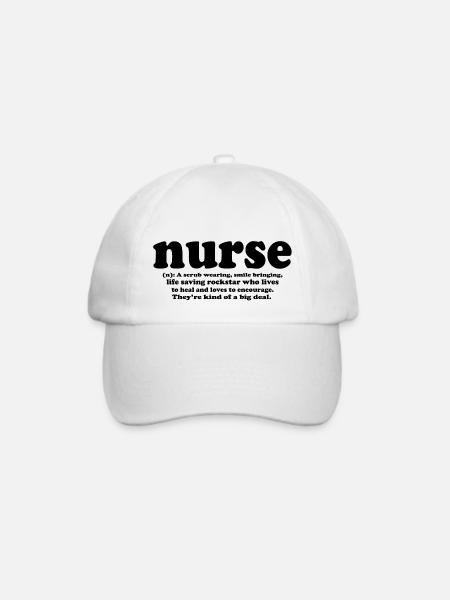 Nurse - Baseballkappe - Weiß/Weiß